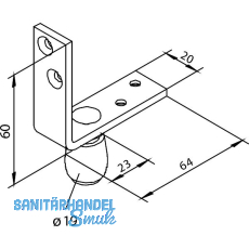 SOLIDO 100 F�hrungsrolle f�r Faltt�rbeschlag Kunststoff/Stahl verzinkt