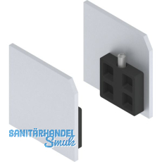 SOLIDO 100 Abdeckkappen-Set zu Wand-Montageprofil silber eloxiert