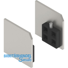 SOLIDO 100 Abdeckkappen-Set zu Wand-Montageprofil Edelstahl-Effekt SOLIDO 100 Abdeckkappen-Set zu Wand-Montageprofil Edelstahl-Effekt