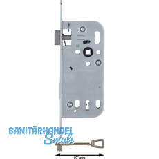 SOLIDO Einstemmschloss 300 BB,DM 50, Nuss 8,5, eckig,Stahl verzinkt