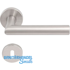 SOLIDO Dr�ckergarnitur NORWEGEN - auf Rosette BB, 38 - 45, Edelstahl matt