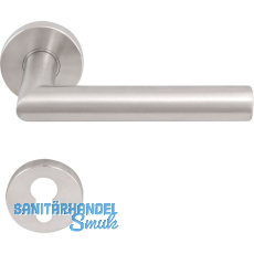 SOLIDO Dr�ckergarnitur NORWEGEN - auf Rosette PZ, 38 - 45, Edelstahl matt