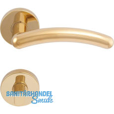 SOLIDO Drückergarnitur GENF - auf Rosette WC, messingfärbig PVD SOLIDO Drückergarnitur GENF - auf Rosette WC, messingfärbig PVD