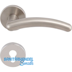 SOLIDO Dr�ckergarnitur GENF - auf Rosette PZ, vernickelt matt