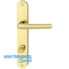 MARCHESI Drückergarnitur PRAG - auf Schild WC 90, rechts, messingfärbig PVD MARCHESI Drückergarnitur PRAG - auf Schild WC 90, rechts, messingfärbig PVD