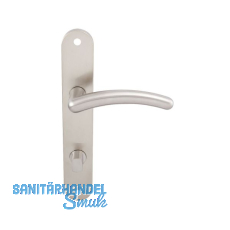 MARCHESI Drückergarnitur GENF - auf Schild WC 90, rechts, vernickelt matt MARCHESI Drückergarnitur GENF - auf Schild WC 90, rechts, vernickelt matt