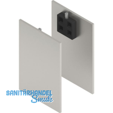 SOLIDO 100 Abdeckkappen Seitenteilprofil Glas Edelstahl-Effekt