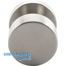 MARCHESI T�rknopf Flachform au�en auf Rosette, Gewindeans�tze M5, Edelstahl matt