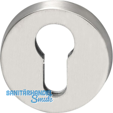 MARCHESI Zylinderrosette au�en rund, � 52 x 12, ohne Kernziehschutz,Edelst. matt