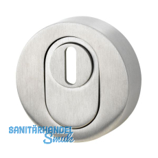 MARCHESI Zylinderrosette au�en rund � 52 x 15, mit Kernziehschutz,Edelst. matt