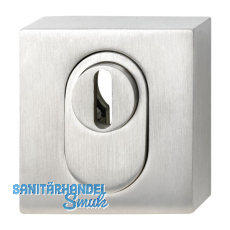 MARCHESI Zylinderrosette au�en eckig 52 x 52 x 12, mit Kzs, Edelst. matt