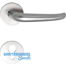 SOLIDO Drückergarnitur BELFAST - auf Flachrosette, rund PZ, Edelstahl matt SOLIDO Drückergarnitur BELFAST - auf Flachrosette, rund PZ, Edelstahl matt