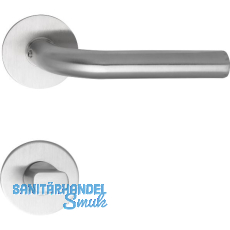 SOLIDO Dr�ckergarnitur DUBLIN - auf Flachrosette, rund WC, Edelstahl matt