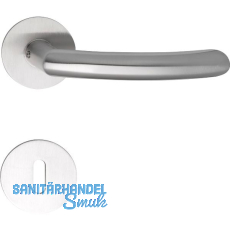 SOLIDO Dr�ckergarnitur HELSINKI - auf Flachrosette, rund BB, Edelstahl matt