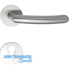 SOLIDO Dr�ckergarnitur HELSINKI - auf Flachrosette, rund PZ, Edelstahl matt