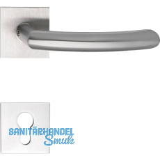 SOLIDO Drückergarnitur HELSINKI - auf Flachrosette, eckig PZ, Edelstahl matt SOLIDO Drückergarnitur HELSINKI - auf Flachrosette, eckig PZ, Edelstahl matt