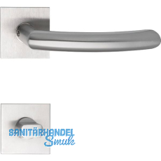 SOLIDO Drückergarnitur HELSINKI - auf Flachrosette, eckig WC, Edelstahl matt SOLIDO Drückergarnitur HELSINKI - auf Flachrosette, eckig WC, Edelstahl matt