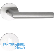 SOLIDO Dr�ckergarnitur NORWEGEN - auf Flachrosette, rund BB, Edelstahl matt