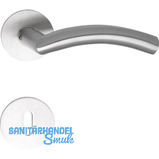 SOLIDO Drückergarnitur OSLO - auf Flachrosette, rund BB, Edelstahl matt SOLIDO Drückergarnitur OSLO - auf Flachrosette, rund BB, Edelstahl matt