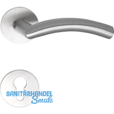 SOLIDO Drückergarnitur OSLO - auf Flachrosette, rund PZ, Edelstahl matt SOLIDO Drückergarnitur OSLO - auf Flachrosette, rund PZ, Edelstahl matt