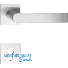 SOLIDO Drückergarnitur DOVER - auf Flachrosette, eckig PZ, Edelstahl matt SOLIDO Drückergarnitur DOVER - auf Flachrosette, eckig PZ, Edelstahl matt