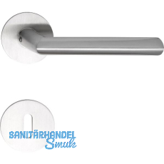 SOLIDO Dr�ckergarnitur GLASGOW - auf Flachrosette, rund BB, Edelstahl matt