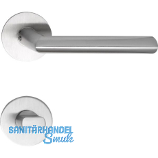 SOLIDO Drückergarnitur GLASGOW - auf Flachrosette, rund WC, Edelstahl matt SOLIDO Drückergarnitur GLASGOW - auf Flachrosette, rund WC, Edelstahl matt