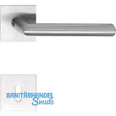 SOLIDO Drückergarnitur GLASGOW - auf Flachrosette, eckig BB, Edelstahl matt SOLIDO Drückergarnitur GLASGOW - auf Flachrosette, eckig BB, Edelstahl matt