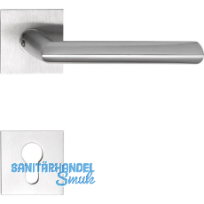 SOLIDO Drückergarnitur GLASGOW - auf Flachrosette, eckig PZ, Edelstahl matt SOLIDO Drückergarnitur GLASGOW - auf Flachrosette, eckig PZ, Edelstahl matt