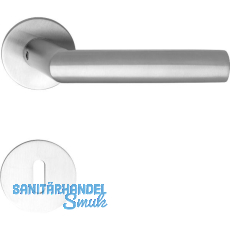 SOLIDO Dr�ckergarnitur VADUZ - auf Flachrosette, rund BB, Edelstahl matt