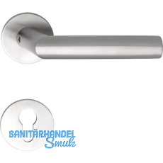 SOLIDO Dr�ckergarnitur VADUZ - auf Flachrosette, rund PZ, Edelstahl matt