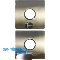 SOLIDO Solo Drückerrosette - eckig, innen Sperrknopf, außen Notöffner SOLIDO Solo Drückerrosette - eckig, innen Sperrknopf, außen Notöffner