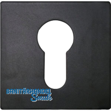 SOLIDO Zylinderrosette PZ flach eckig, Edelstahl schwarz matt SOLIDO Zylinderrosette PZ flach eckig, Edelstahl schwarz matt