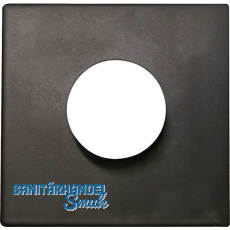 SOLIDO Dr�ckerrosette flach eckig, Edelstahl schwarz matt