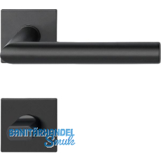 SOLIDO Dr�ckergarnitur NORWEGEN - auf Flachrosette WC, eckig, Edelstahl schwarz