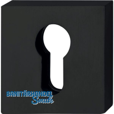 SOLIDO Zylinderrosette innen, eckig, 52 x 52 x 10, ohne Kernziehschutz, schwarz