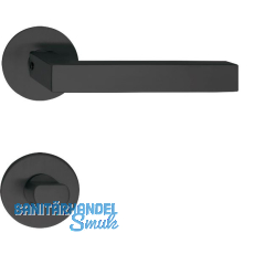 SOLIDO Dr�ckergarnitur MALM� - auf Flachrosette, rund WC, schwarz