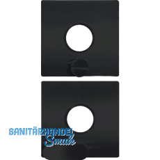 SOLIDO Dr�ckerrosette - eckig, innen Sperrknopf, au�en Not�ffner, schwarz