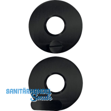 SOLIDO Dr�ckerrosette - rund, innen Sperrknopf, au�en Not�ffner, schwarz