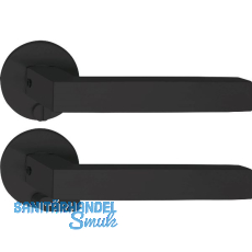 SOLIDO Solo Dr�ckergarnitur MALM� - Flachrosette rund WC, Not�ffner, schwarz