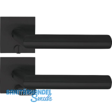 SOLIDO Solo Dr�ckergarnitur NORWEGEN - Flachrosette eckig WC, Not�ffner, schwarz