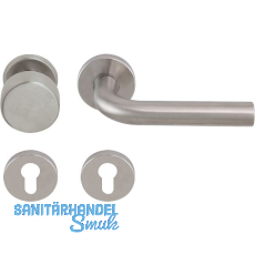 SOLIDO Wechselgarnitur DUBLIN DIN - auf Rosette PZ, 38 - 45, Edelstahl matt