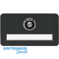 SOLIDO Namensschild m. Türgucker, Linse 200°, schwarz, brandschutztauglich SOLIDO Namensschild m. Türgucker, Linse 200°, schwarz, brandschutztauglich