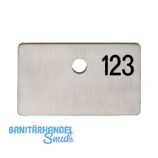 SOLIDO Namensschild ohne Spion mit Gravur, 120x70x6 mm, Edelstahl matt