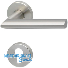 SOLIDO Dr�ckergarnitur GLASGOW DIN - auf Rosette PZ, 38 - 45, Edelstahl matt