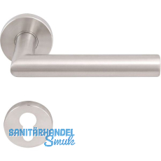 SOLIDO Dr�ckergarnitur NORWEGEN DIN - auf Rosette PZ, 38 - 45, Edelstahl matt