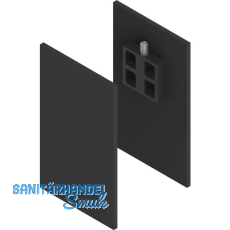 SOLIDO 100/HELM Abdeckkappen-Set Montageschiene/Blende H/G schwarz matt SOLIDO 100/HELM Abdeckkappen-Set Montageschiene/Blende H/G schwarz matt