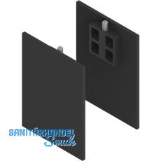 SOLIDO 100/HELM Abdeckkappen-Set Blende H/G mit Abstandsprofil 15 schwarz matt SOLIDO 100/HELM Abdeckkappen-Set Blende H/G mit Abstandsprofil 15 schwarz matt