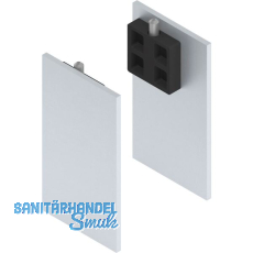 SOLIDO 100/HELM Abdeckkappen-Set Blende H/G einseitig Wandmontage silber SOLIDO 100/HELM Abdeckkappen-Set Blende H/G einseitig Wandmontage silber
