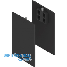 SOLIDO 100/HELM Abdeckkappen-Set Technikblende Abstandsprofil 15 schwarz matt SOLIDO 100/HELM Abdeckkappen-Set Technikblende Abstandsprofil 15 schwarz matt